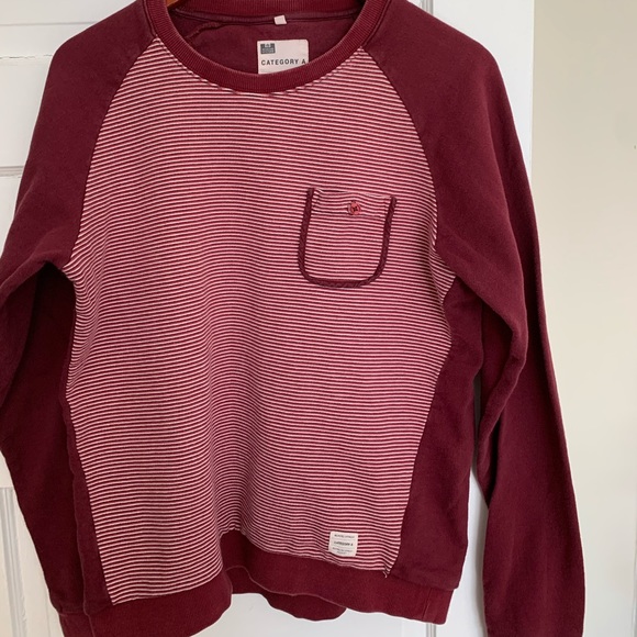 Category A Other - Category A Red Pocket Crewneck Sweatshirt